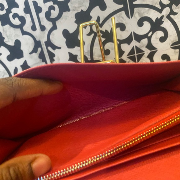 Prada Pink Ribbon Saffiano Leather Bi-fold Wallet - Picture 6 of 9